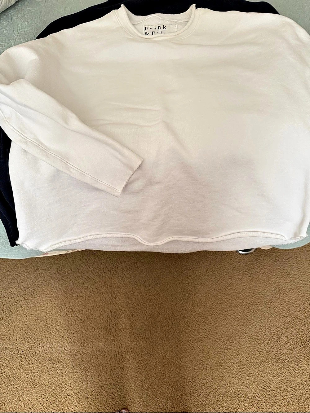 Frank & Eileen Anna Long-Sleeve Capelet Long Sleeve Cotton Tee in White